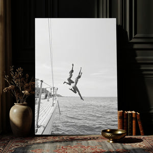 Ocean Dive Wall Art – Summer Splash Canvas Print, Waves &