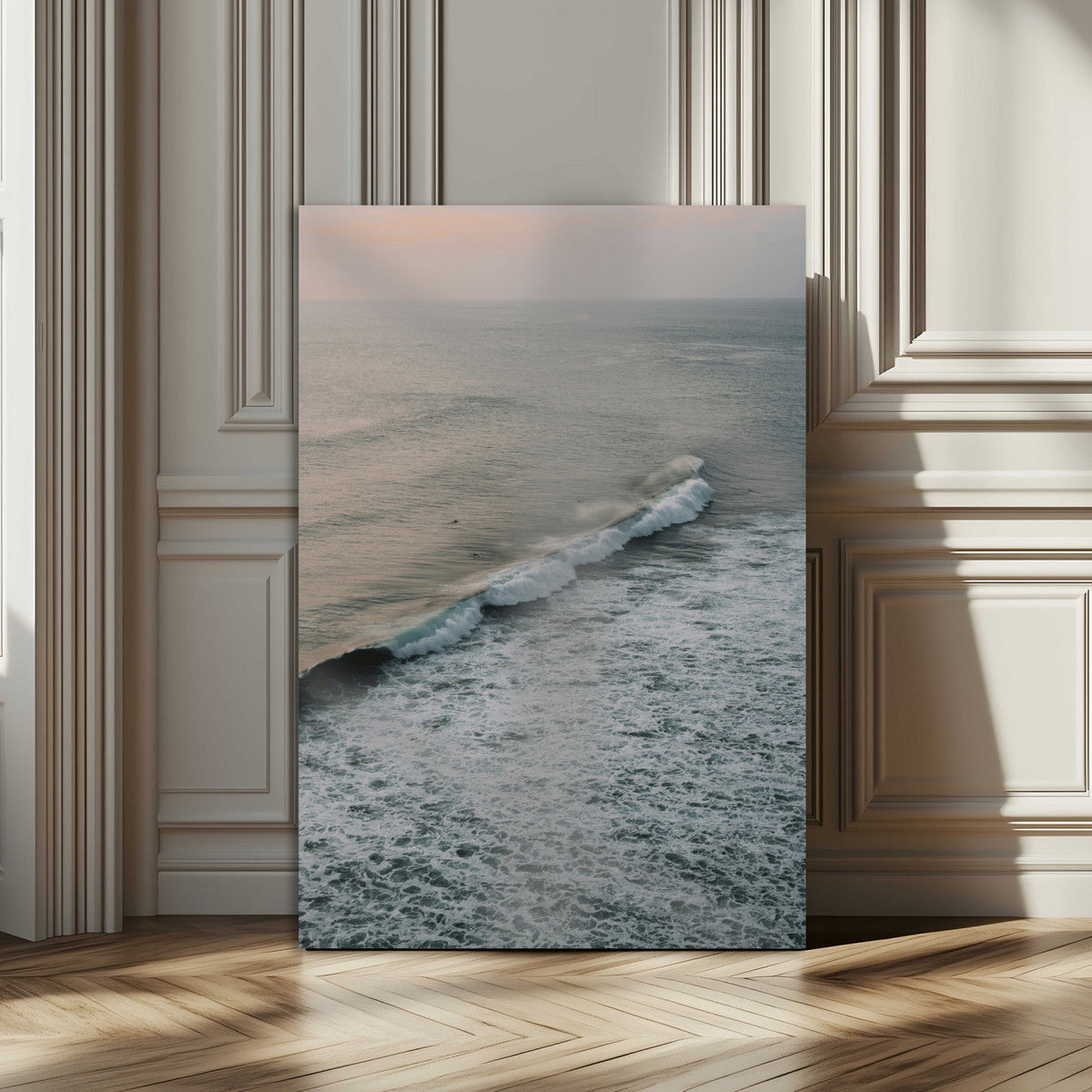 Ocean Waves Wall Art Canvas Print – Framed Coastal Serenity
