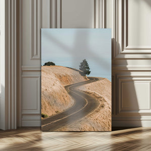 Winding Road Wall Art – Framed Scenic Landscape Canvas