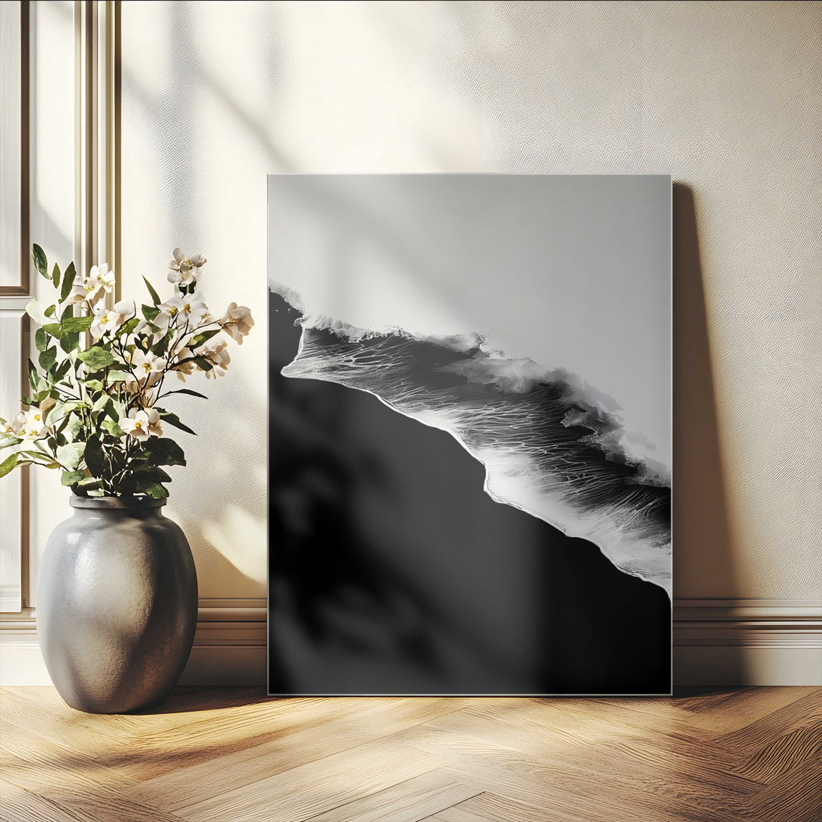 Ocean Wave Wall Art Canvas Print – Framed Abstract