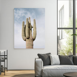 Saguaro Cactus Wall Art Canvas Print – Framed Earthy Desert