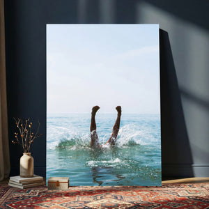 Splash Dive Wall Art – Ocean Waves Canvas Print, Summer Swim