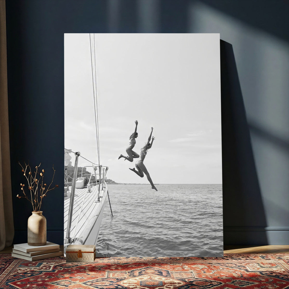 Ocean Dive Wall Art – Summer Splash Canvas Print, Waves &