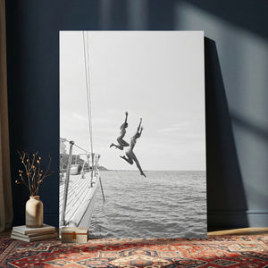 Ocean Dive Wall Art – Summer Splash Canvas Print, Waves &