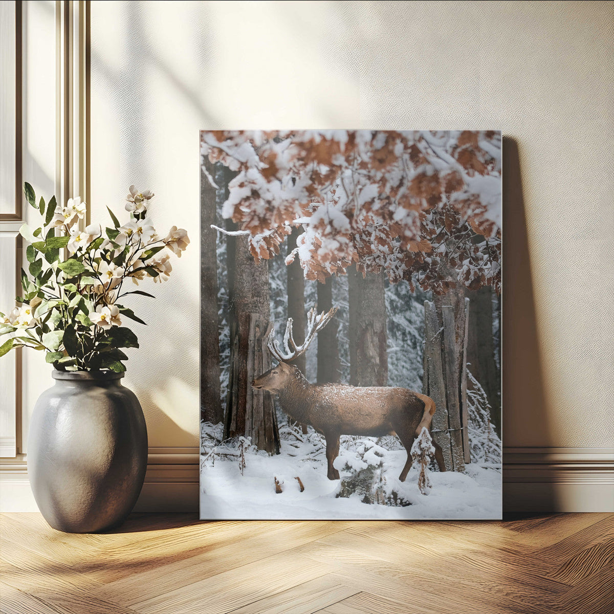 Serene Landscape Wall Art Canvas Print – Framed Winter
