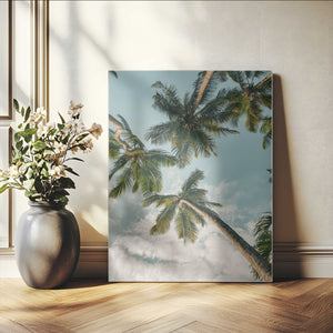 Tropical Palm Trees Wall Art Canvas Print – Coastal Nature