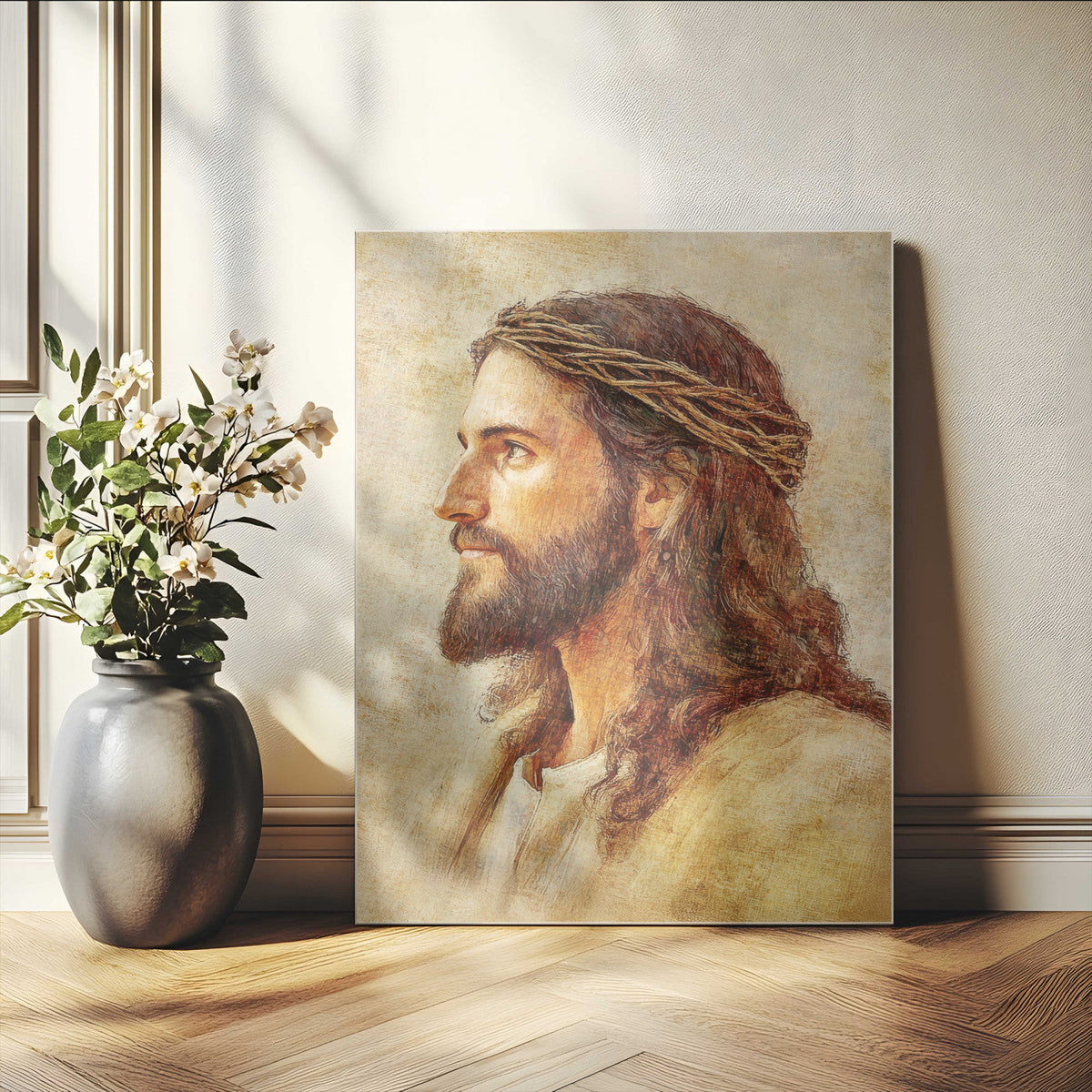 Spiritual Portrait Wall Art – Framed Inspirational Canvas