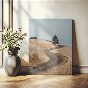 Winding Road Wall Art – Framed Scenic Landscape Canvas