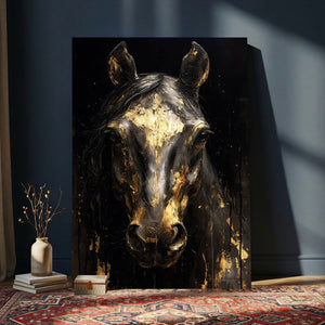 Abstract Horse Wall Art Canvas Print – Painting Style