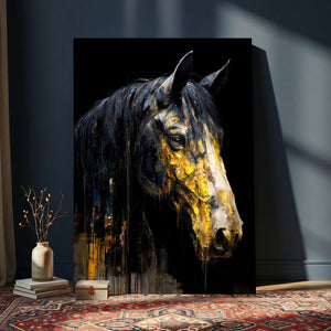 Abstract Horse Wall Art Canvas Print – Painting Style