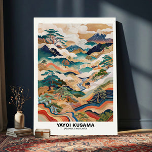 Yayoi Kusama Japanese Landscape Wall Art Canvas Print,