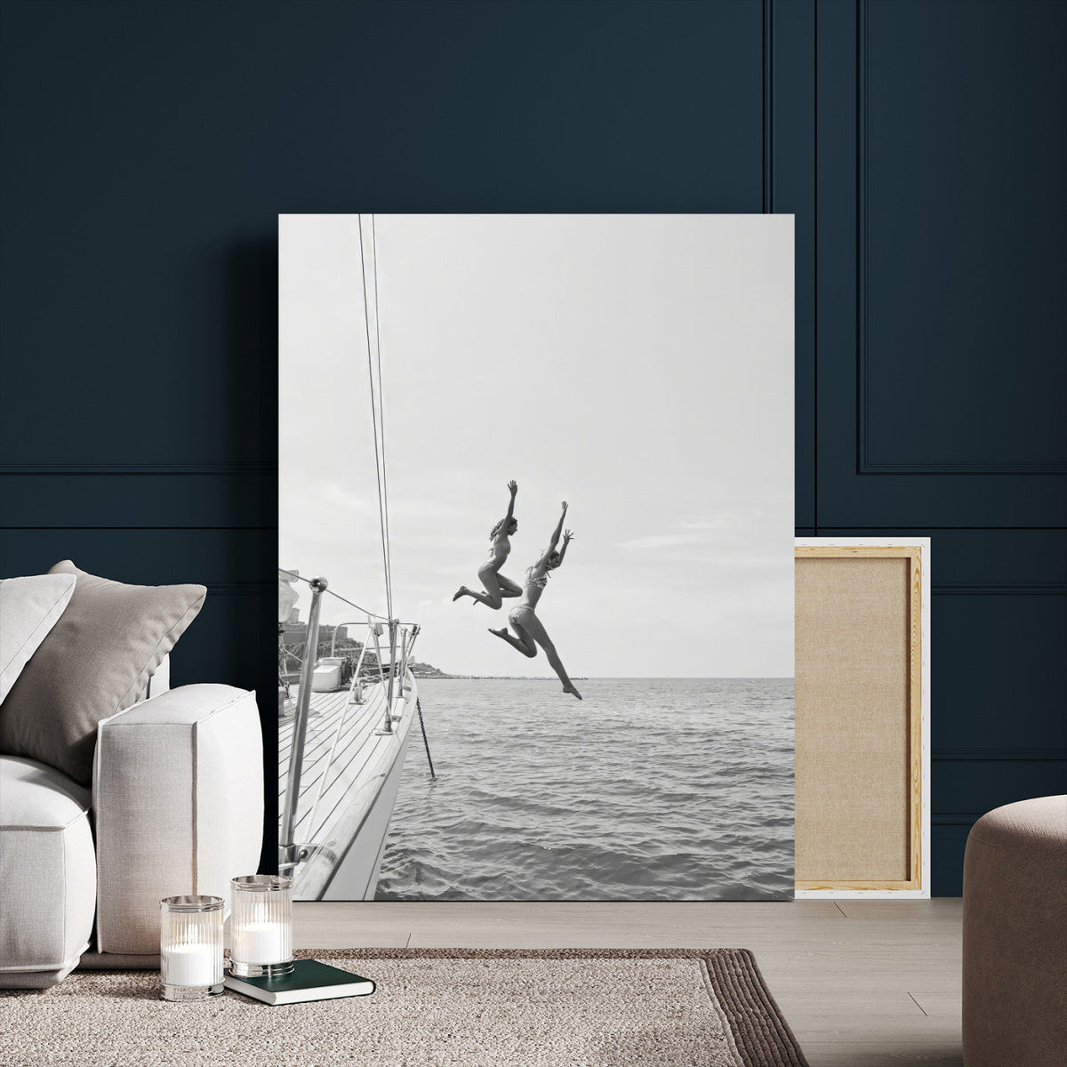 Ocean Dive Wall Art – Summer Splash Canvas Print, Waves &