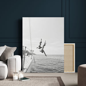 Ocean Dive Wall Art – Summer Splash Canvas Print, Waves &