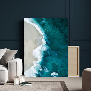 Aerial Ocean View Wall Art Canvas Print – Framed Coastal