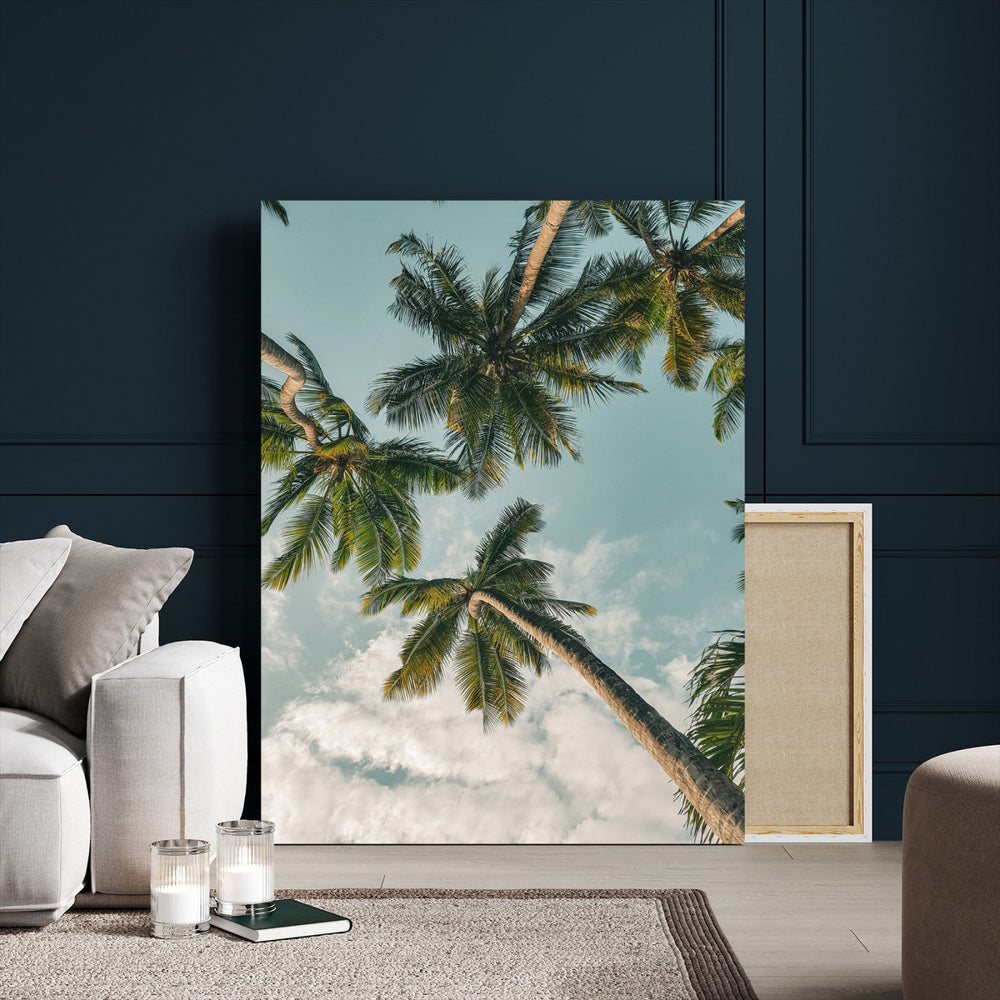 Tropical Palm Trees Wall Art Canvas Print – Coastal Nature