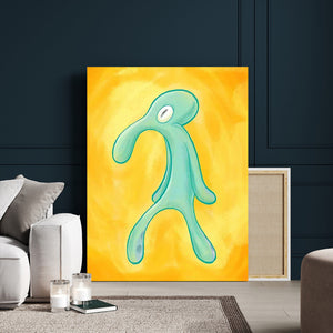 Squidward Tentacles Wall Art Canvas Print – Bold and Brash