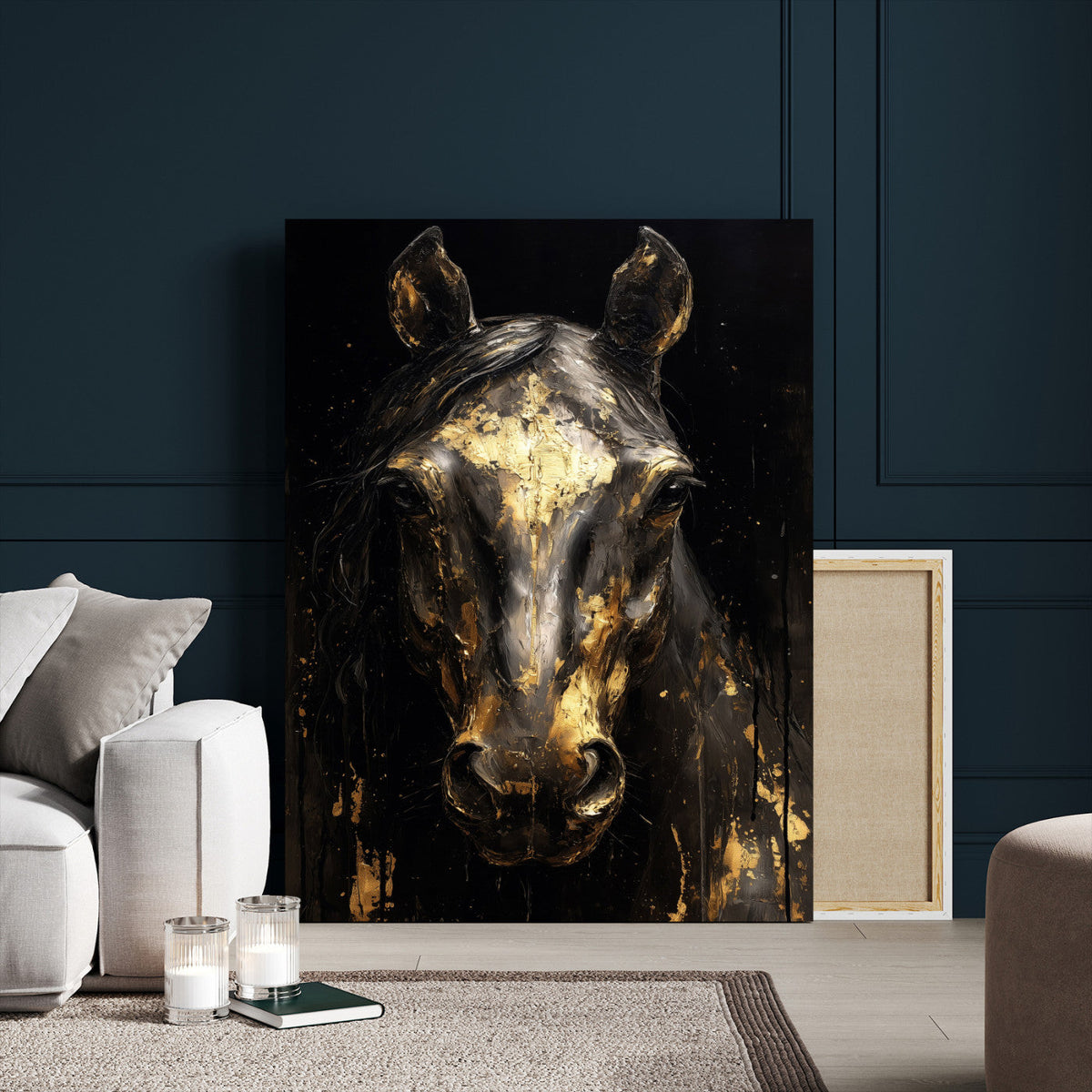 Abstract Horse Wall Art Canvas Print – Painting Style