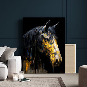 Abstract Horse Wall Art Canvas Print – Painting Style