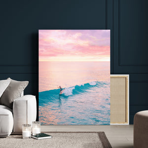 Sunset Surf Wall Art Canvas Print – Coastal Ocean