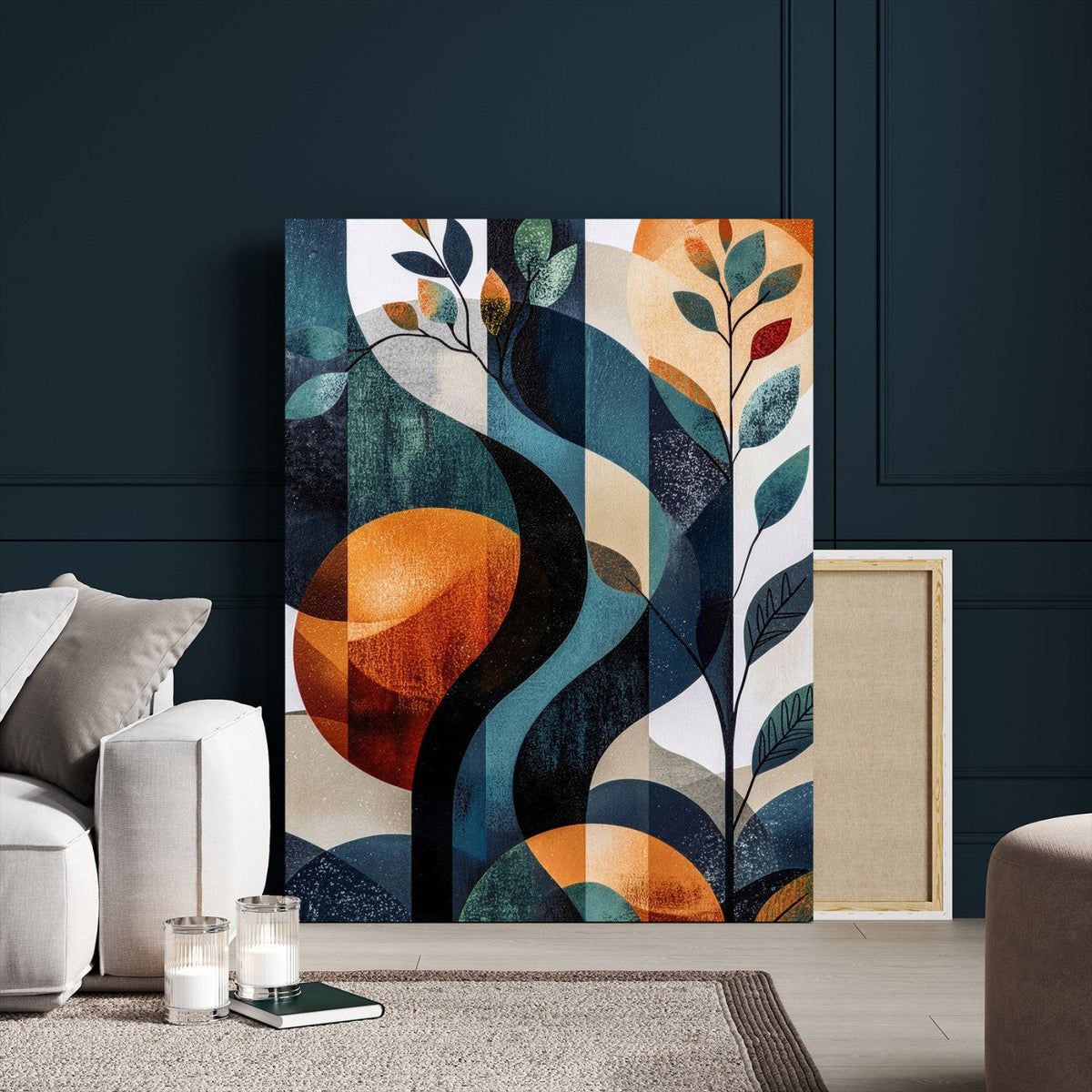 Abstract Flower Wall Art Canvas Print