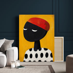 Abstract Portrait Wall Art Canvas Print, Framed Modern