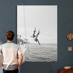 Ocean Dive Wall Art – Summer Splash Canvas Print, Waves &