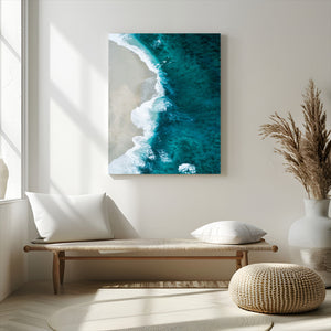 Aerial Ocean View Wall Art Canvas Print – Framed Coastal