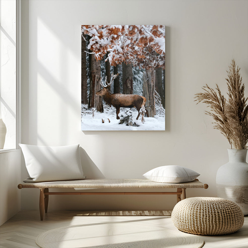 Serene Landscape Wall Art Canvas Print – Framed Winter