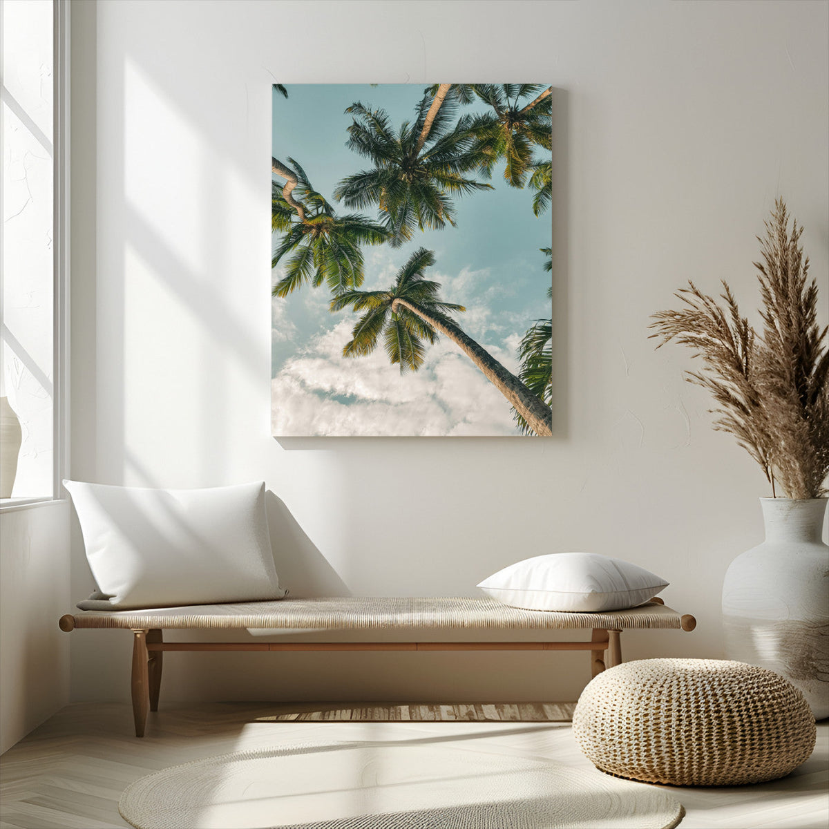 Tropical Palm Trees Wall Art Canvas Print – Coastal Nature