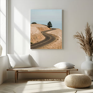 Winding Road Wall Art – Framed Scenic Landscape Canvas