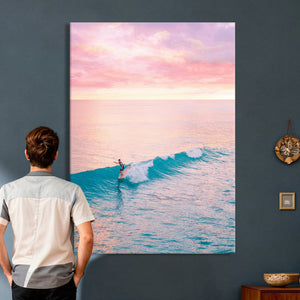 Sunset Surf Wall Art Canvas Print – Coastal Ocean