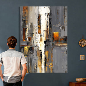 Abstract Urban Reflection Wall Art Canvas Print