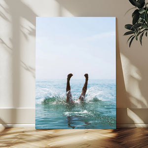 Splash Dive Wall Art – Ocean Waves Canvas Print, Summer Swim