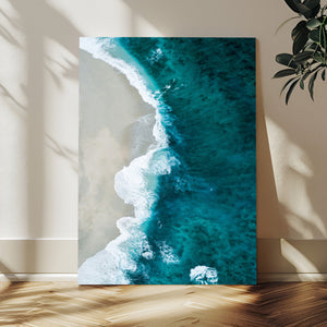 Aerial Ocean View Wall Art Canvas Print – Framed Coastal