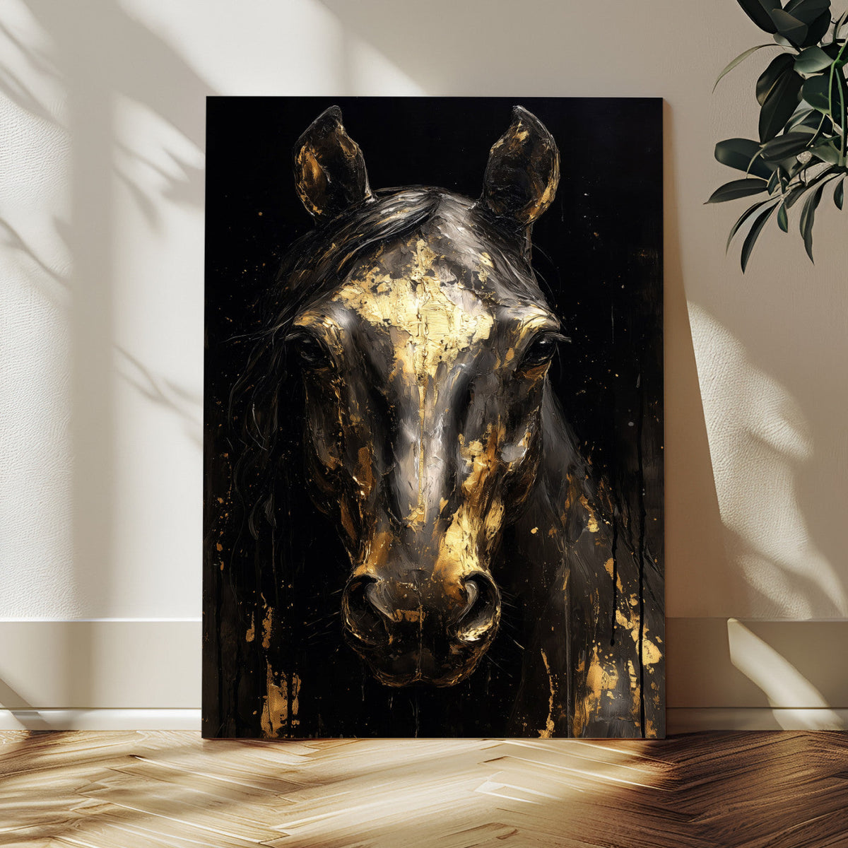 Abstract Horse Wall Art Canvas Print – Painting Style