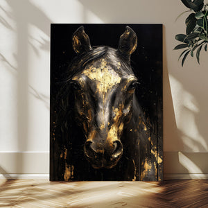 Abstract Horse Wall Art Canvas Print – Painting Style