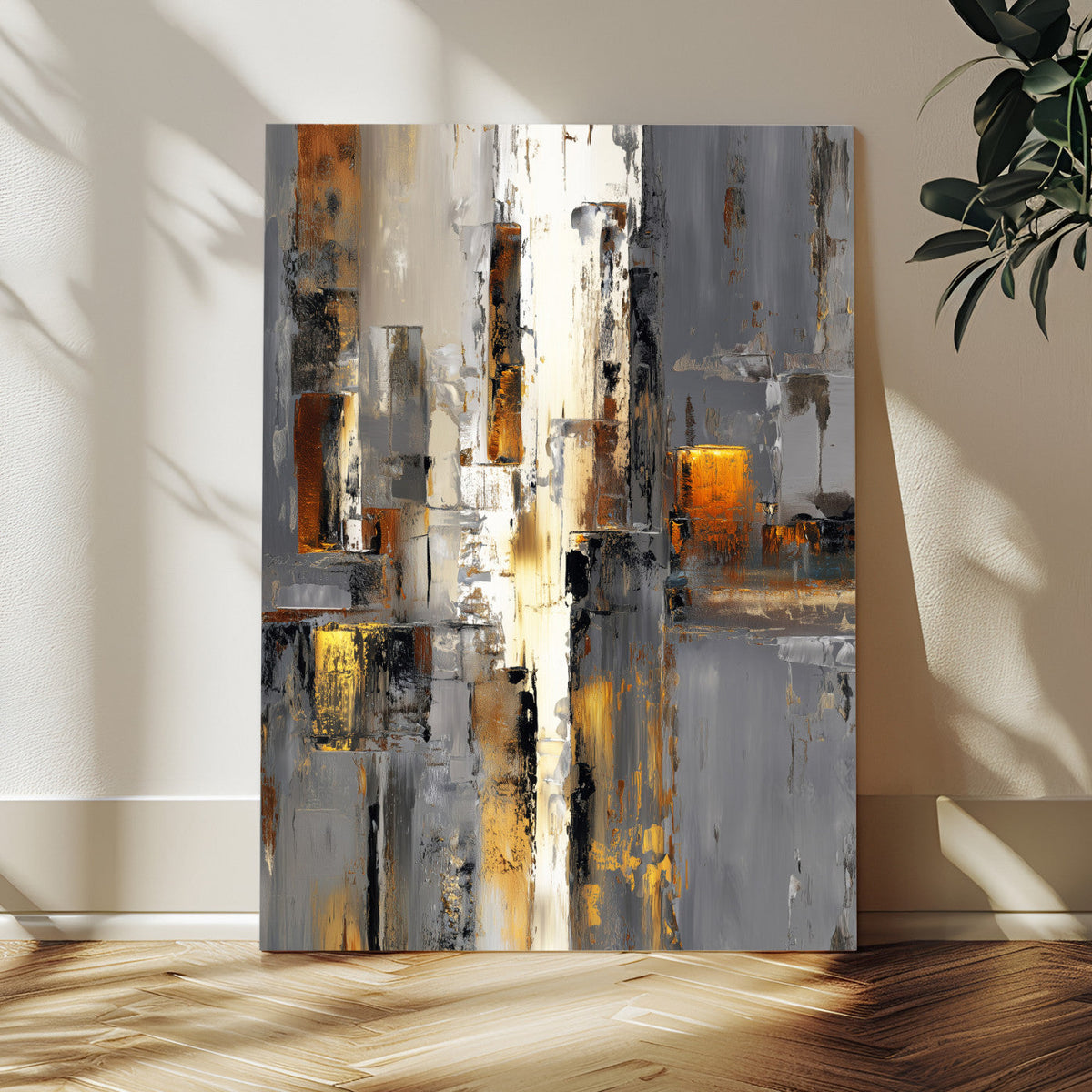Abstract Urban Reflection Wall Art Canvas Print