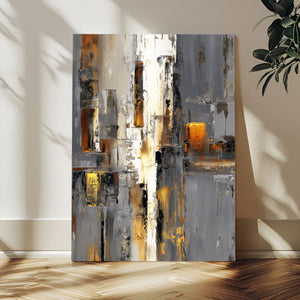 Abstract Urban Reflection Wall Art Canvas Print