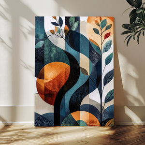 Abstract Flower Wall Art Canvas Print