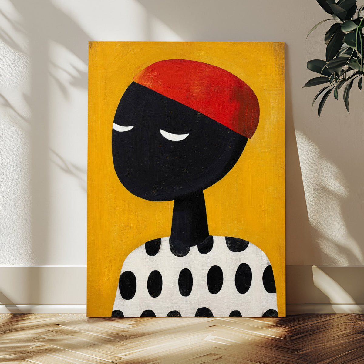 Abstract Portrait Wall Art Canvas Print, Framed Modern