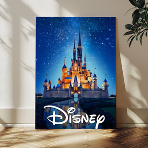 Disney Castle Wall Art – Framed Magic Kingdom Canvas