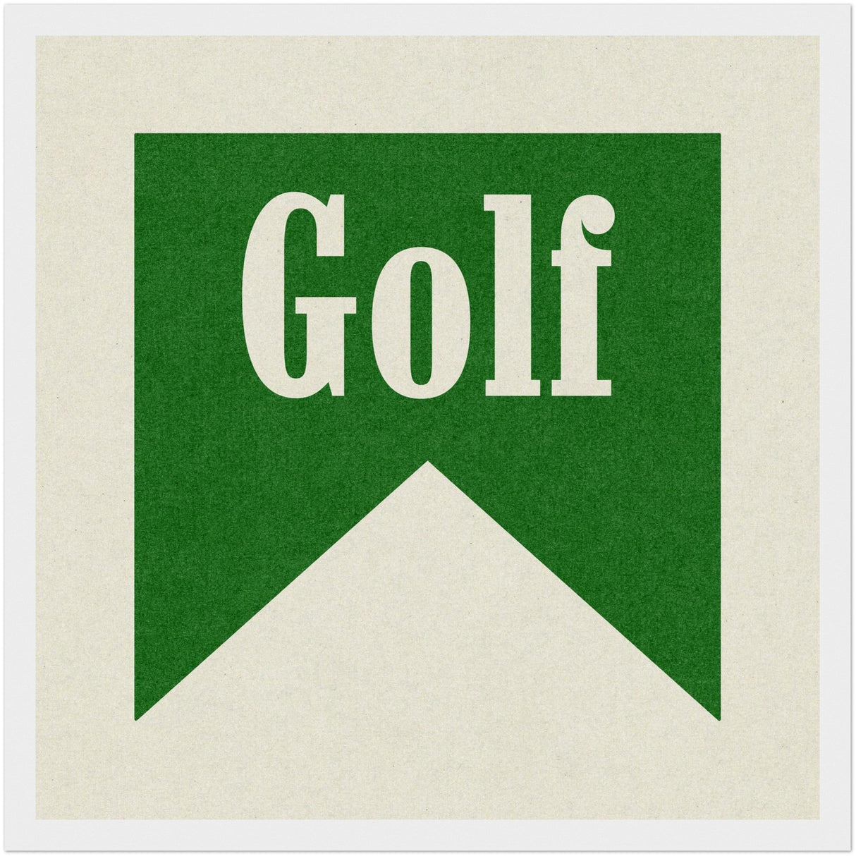 Framed Golf Banner Green Art Print