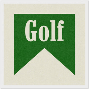 Framed Golf Banner Green Art Print