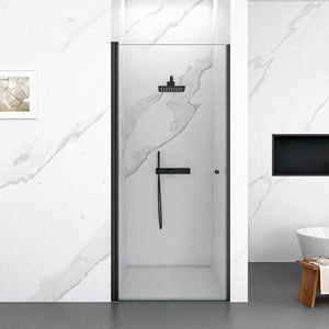 34"W x 72"H Frameless Circular Pivot Shower Door in Matte