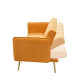 70-Inch Teddy Fleece Sofabed with Adjustable Arms and Backrest