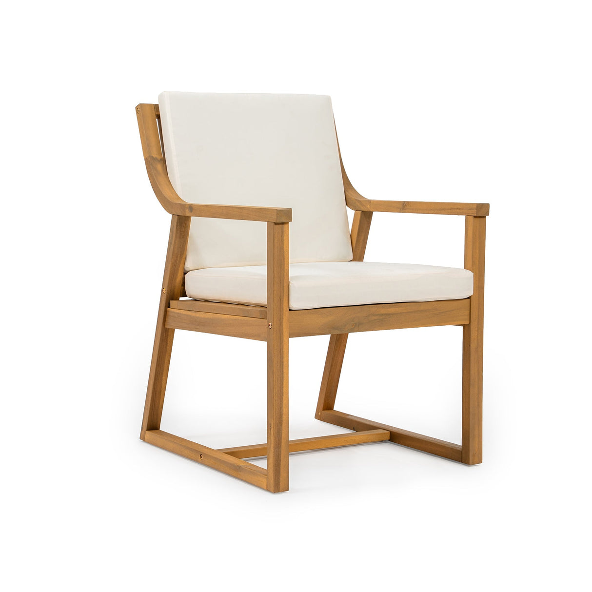 TREXM Patio Dining Chair Set of 2 with Removable Cushions