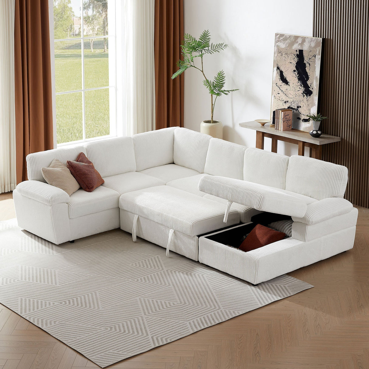 Oversized Modular Storage Sectional Sofa Couch