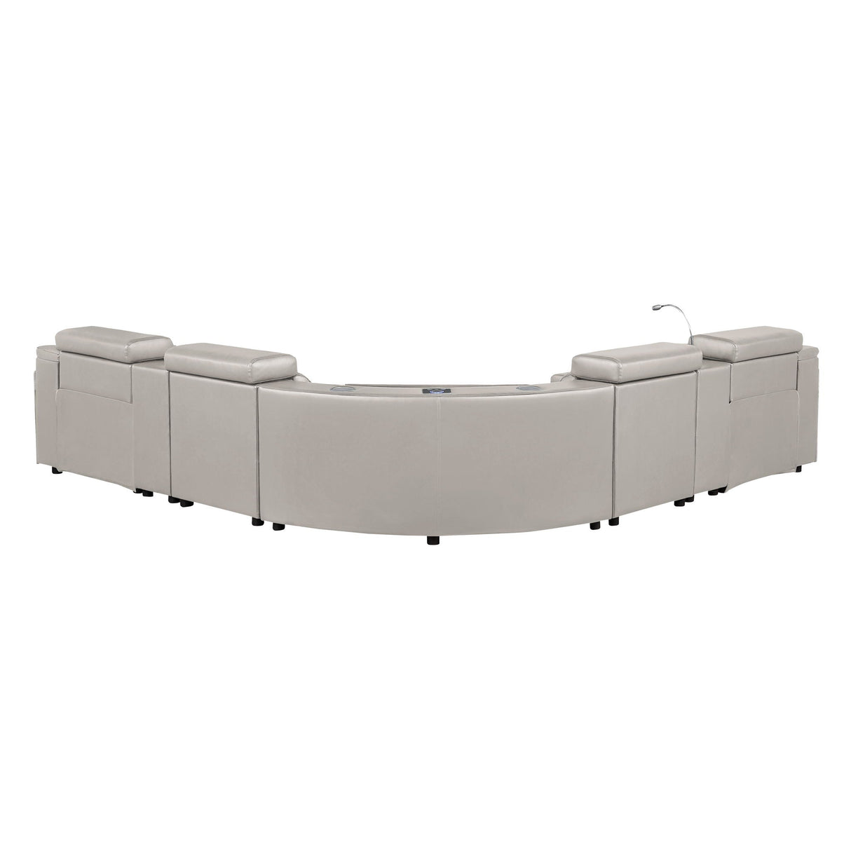 Nova - Sectional With Bluetooth Speaker, LED And Lifting Wine Cabinet