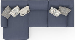 Cape May - Sofa Chaise With Comfort Coil Seating And 5 Accent Pillows Included