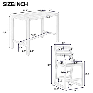 Patio Bar Set With Ergonomic Chairs